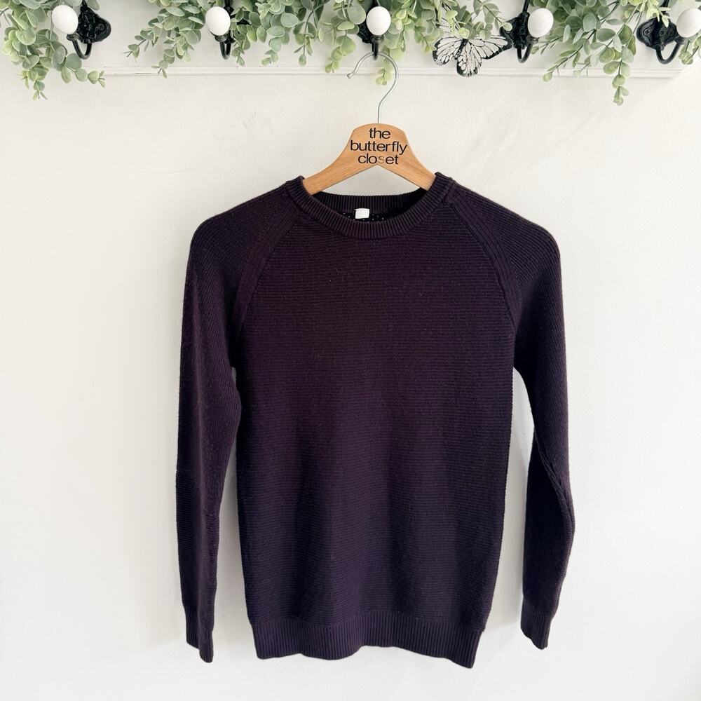 Lululemon Purple Simply Wool Sweater Women’s Knit Long Sleeves Size S YY200